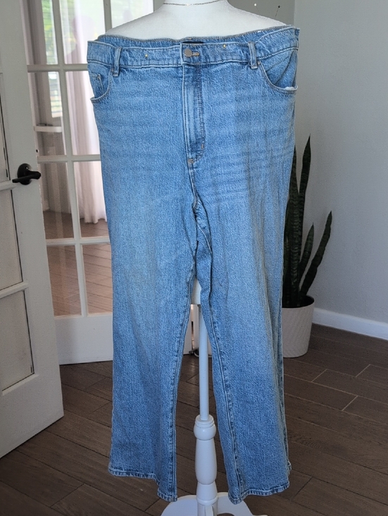 Ann Taylor Denim - Ann Taylor Light Blue Nude Rise Straight-Leg Jeans 18